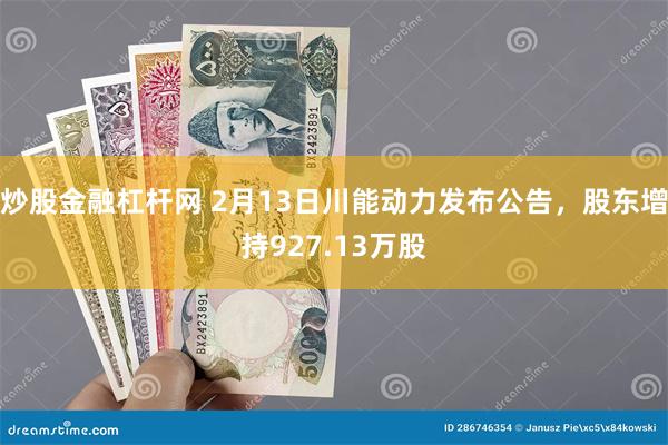 炒股金融杠杆网 2月13日川能动力发布公告，股东增持927.13万股