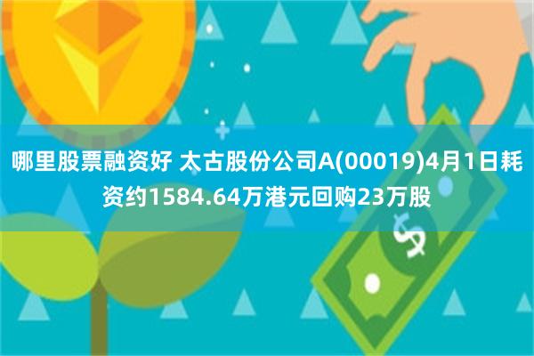 哪里股票融资好 太古股份公司A(00019)4月1日耗资约1584.64万港元回购23万股