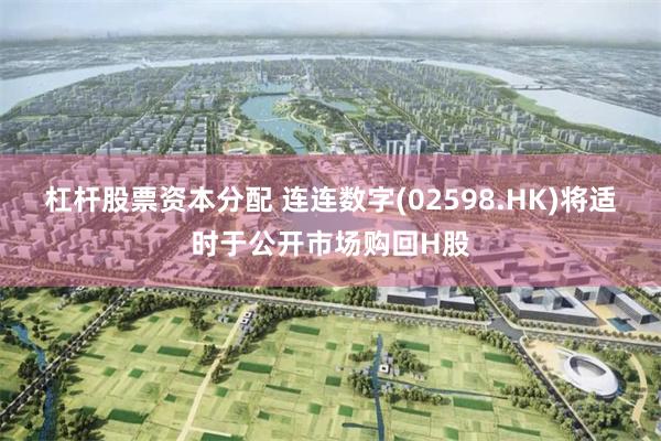 杠杆股票资本分配 连连数字(02598.HK)将适时于公开市场购回H股
