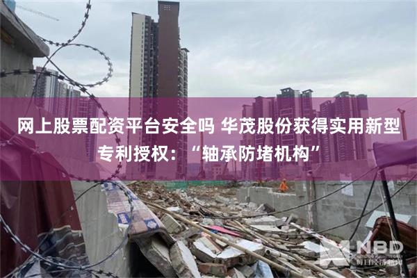 网上股票配资平台安全吗 华茂股份获得实用新型专利授权：“轴承防堵机构”