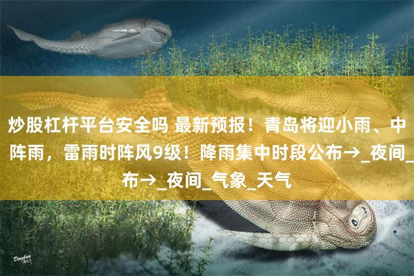炒股杠杆平台安全吗 最新预报！青岛将迎小雨、中雨、雷雨、阵雨，雷雨时阵风9级！降雨集中时段公布→_夜间_气象_天气