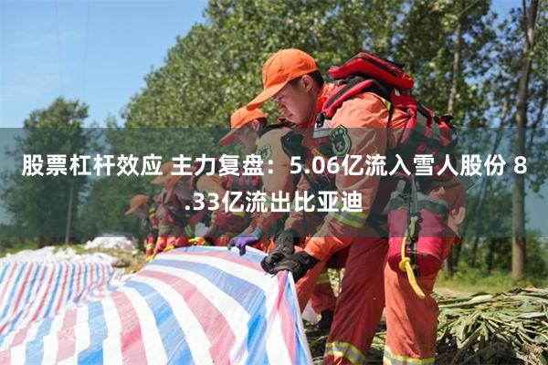 股票杠杆效应 主力复盘：5.06亿流入雪人股份 8.33亿流出比亚迪