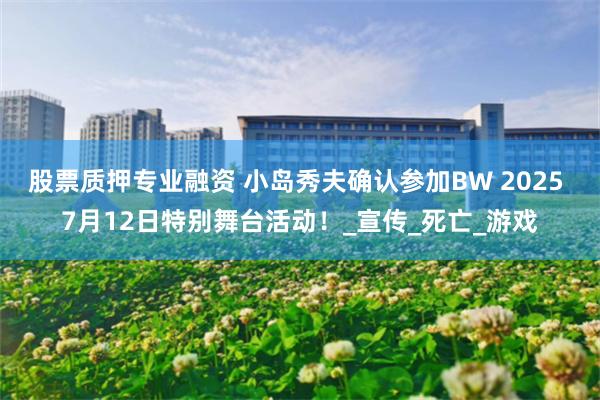 股票质押专业融资 小岛秀夫确认参加BW 2025 7月12日特别舞台活动！_宣传_死亡_游戏