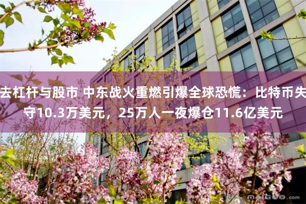 去杠杆与股市 中东战火重燃引爆全球恐慌：比特币失守10.3万美元，25万人一夜爆仓11.6亿美元
