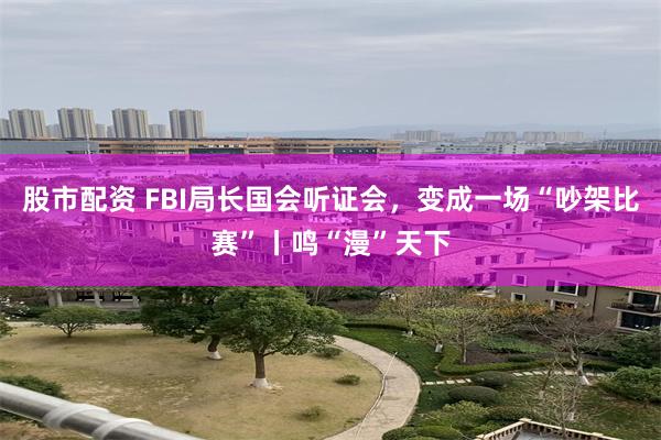 股市配资 FBI局长国会听证会，变成一场“吵架比赛”丨鸣“漫”天下